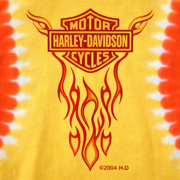 Harley-Davidson Tie Dye Graphic Tee 2004 Rossiter’s Sarasota Florida Women’s S/M - Picture 3 of 11